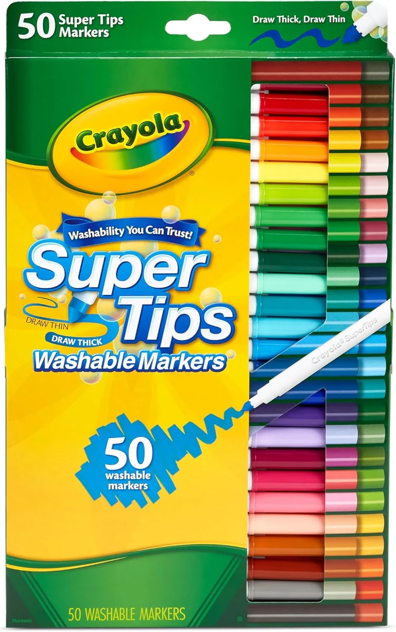 Crayola SuperTips — 50 marqueurs lavables