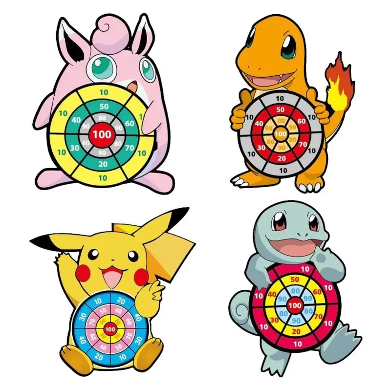 Jeu de fléchettes pour enfants Pokémon - Pikachu, Carapuce, Salamèche et Jigglypuff