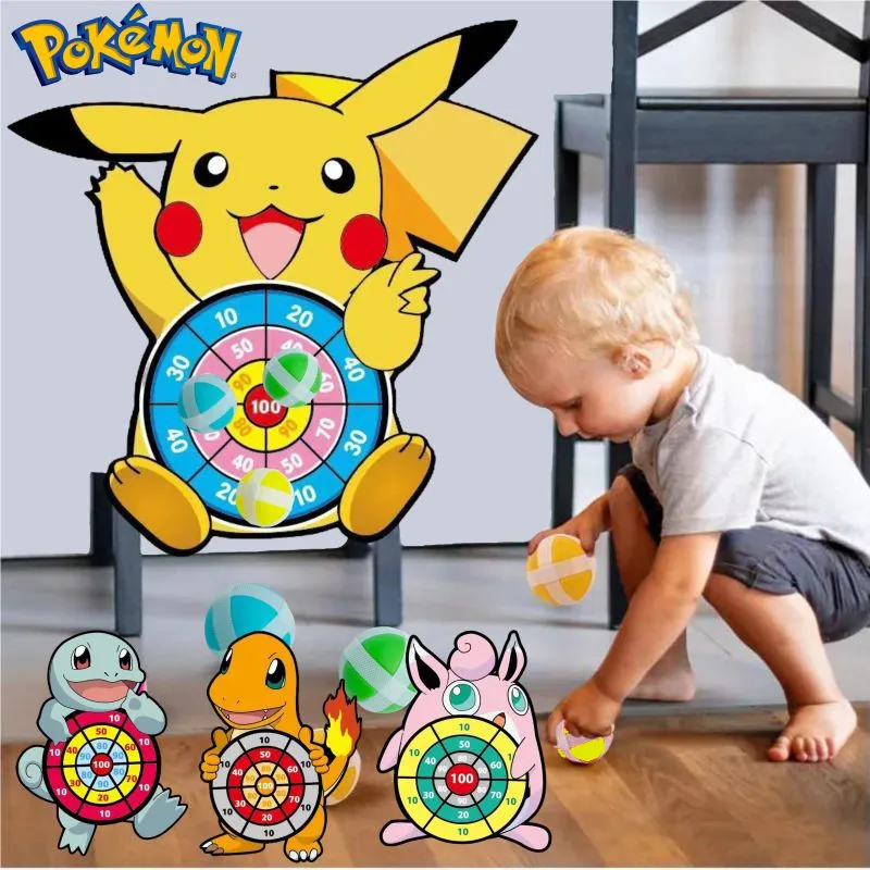 Jeu de fléchettes pour enfants Pokémon - Pikachu, Carapuce, Salamèche et Jigglypuff