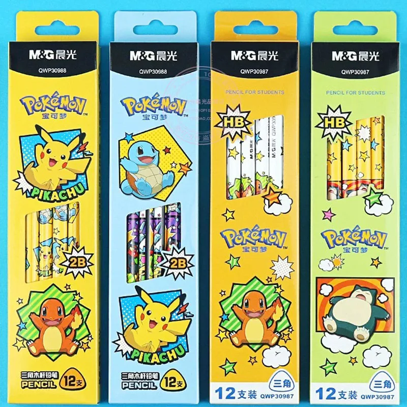 12 crayons Pokémon Pikachu
