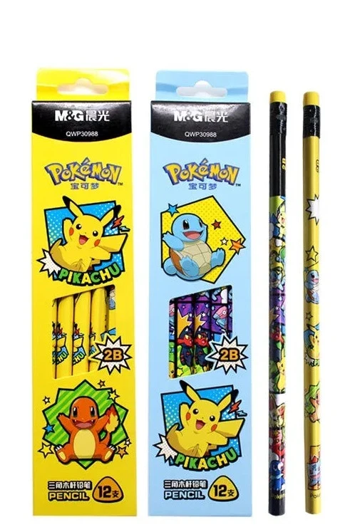 12 crayons Pokémon Pikachu