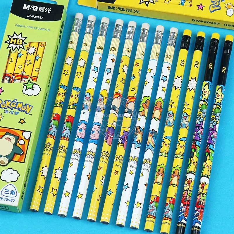 12 crayons Pokémon Pikachu