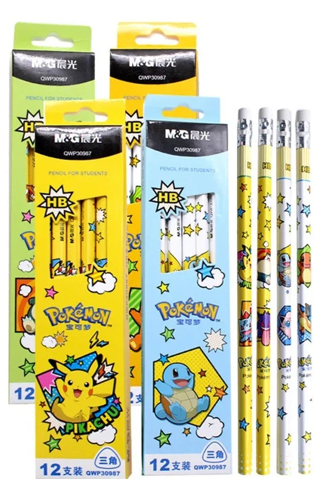 12 crayons Pokémon Pikachu
