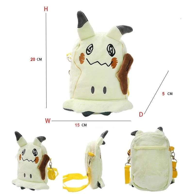Sacs à bandoulière Mimigma, Lucario ou Bauz Plush (environ 20 cm)