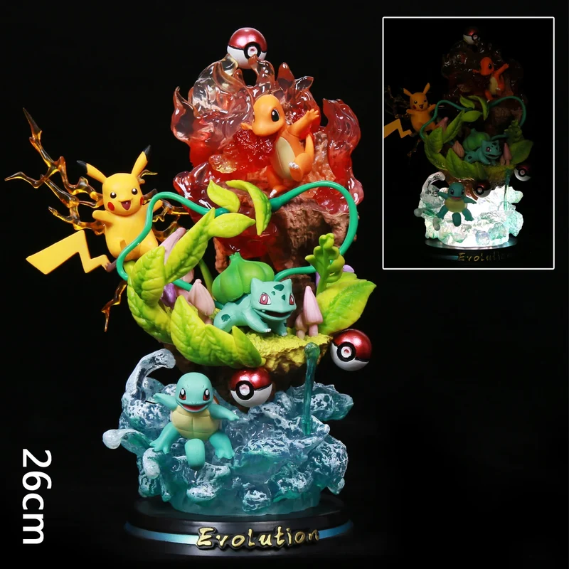 Figurines Pokemon Evolution Turtok, Evoli, Raichu et autres
