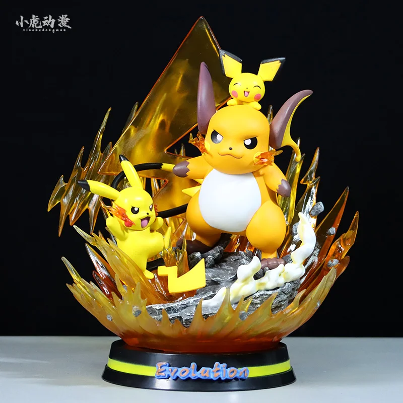 Figurines Pokemon Evolution Turtok, Evoli, Raichu et autres