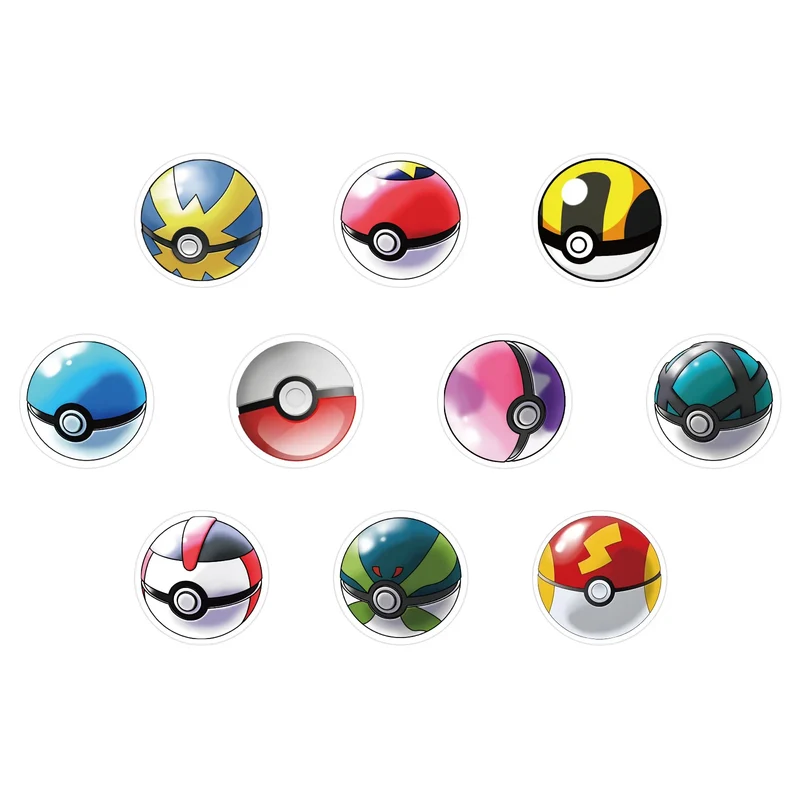500 autocollants Pokeball en rouleau