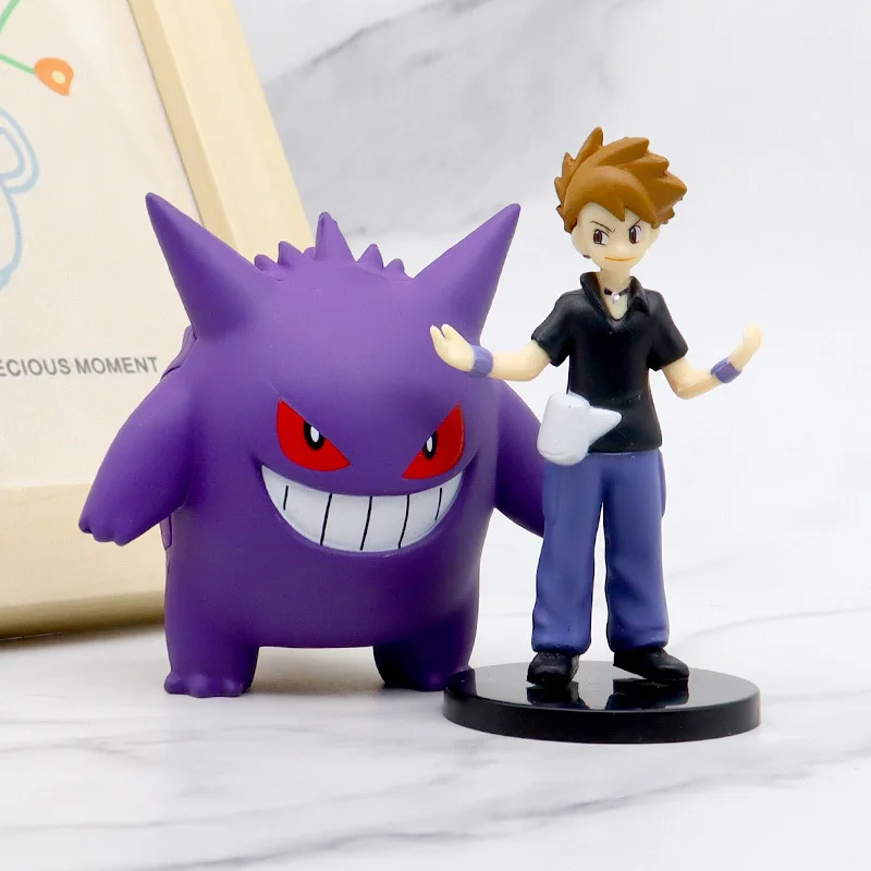 8 figurines Pokémon dans un ensemble - Ash, Gengar, Pikachu, Arkani et autres