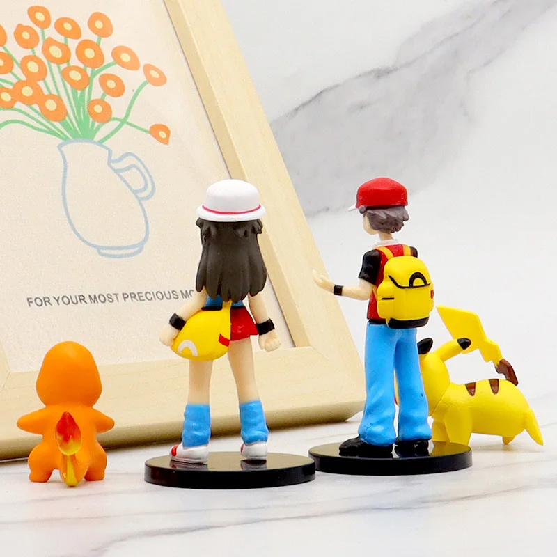 8 figurines Pokémon dans un ensemble - Ash, Gengar, Pikachu, Arkani et autres