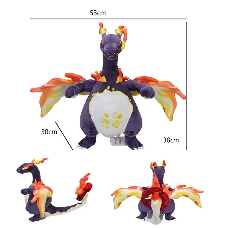 Peluche Pokémon Gigantamax Charizard Charizard irisée brillante (env. 38 cm)