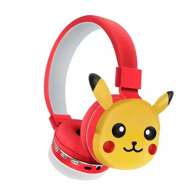 Oreillette Bluetooth Pikachu 3D en jaune ou rouge pour enfant