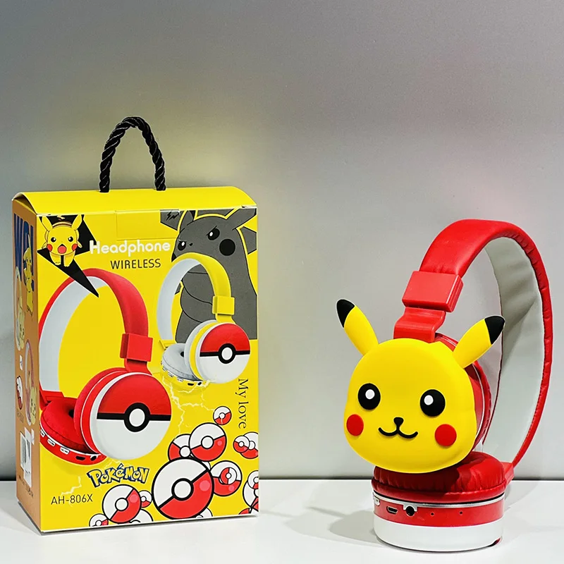 Oreillette Bluetooth Pikachu 3D en jaune ou rouge pour enfant