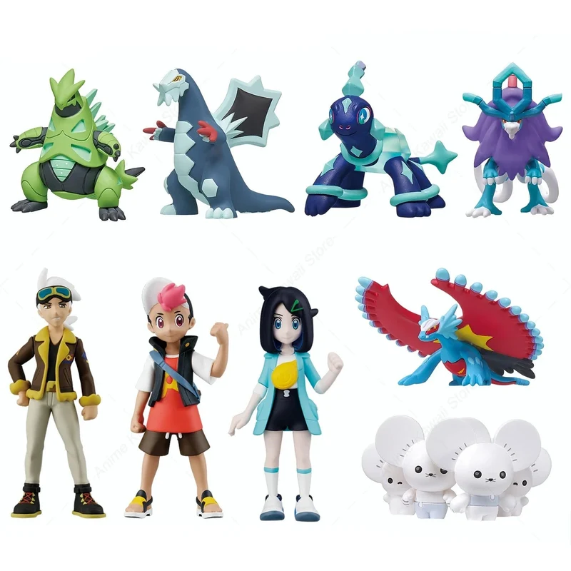 Figurines Pokémon Friede, Roy, Liko, Iron Thorns, Roaring Moon, Walking Wake, Terapagos, Baxcalibur ou Maushold
