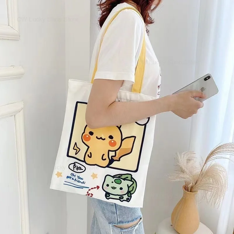 Sac de transport pratique en tissu avec motif Pokémon