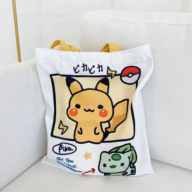 Sac de transport pratique en tissu avec motif Pokémon