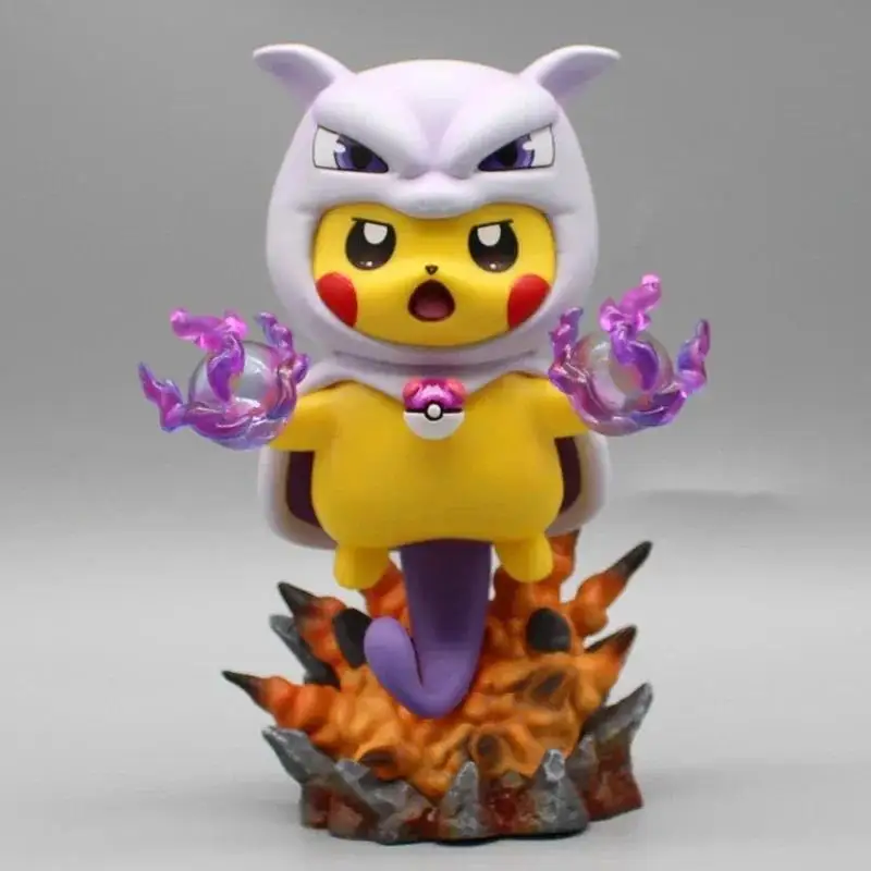 Figurines de cosplay Pikachu – Gengar, Charizard, Bulbasaur, Enton et bien plus encore. (environ 10-12 cm)