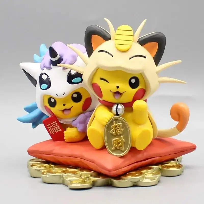 Figurines de cosplay Pikachu – Gengar, Charizard, Bulbasaur, Enton et bien plus encore. (environ 10-12 cm)