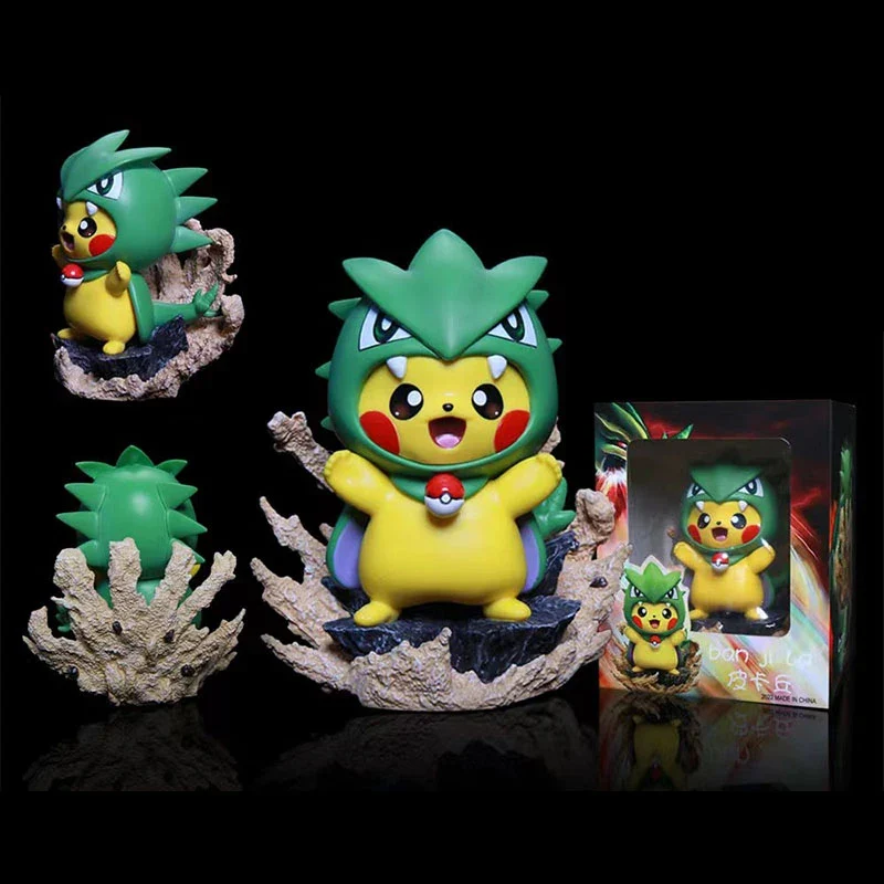 Figurines de cosplay Pikachu – Gengar, Charizard, Bulbasaur, Enton et bien plus encore. (environ 10-12 cm)