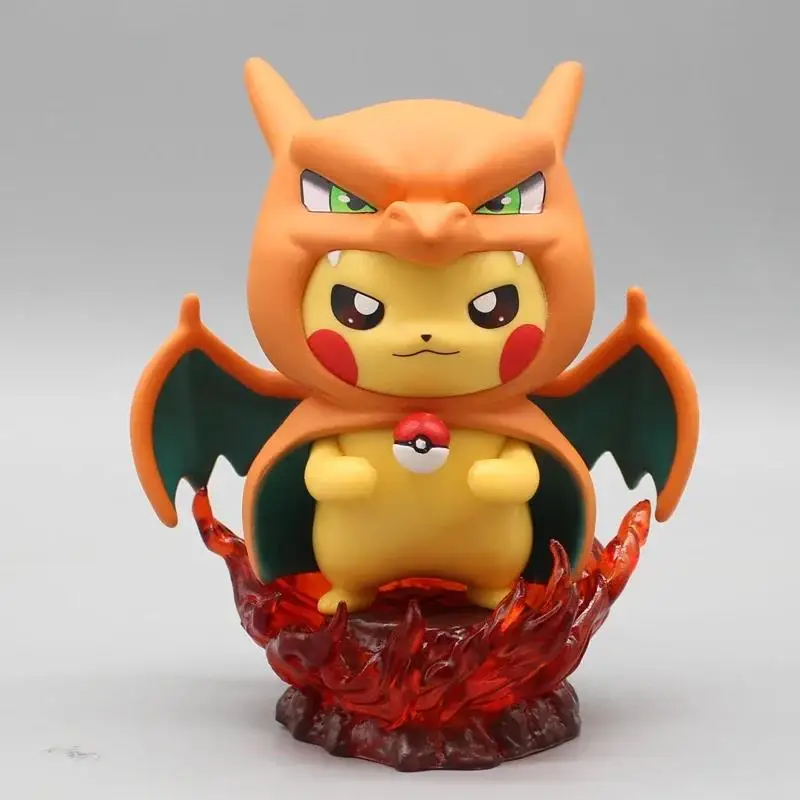 Figurines de cosplay Pikachu – Gengar, Charizard, Bulbasaur, Enton et bien plus encore. (environ 10-12 cm)