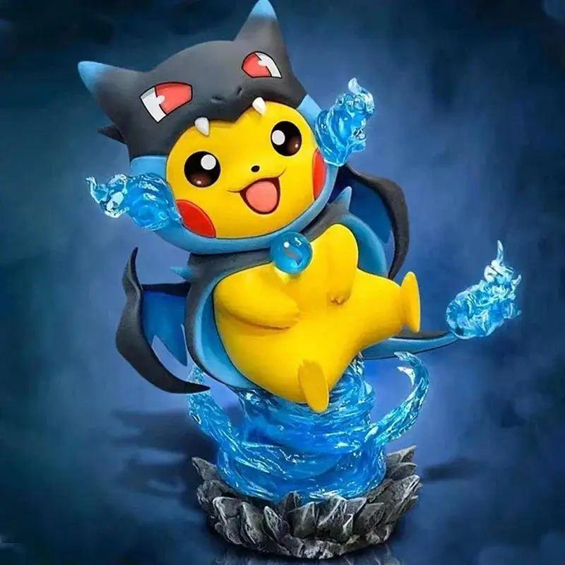 Figurines de cosplay Pikachu – Gengar, Charizard, Bulbasaur, Enton et bien plus encore. (environ 10-12 cm)