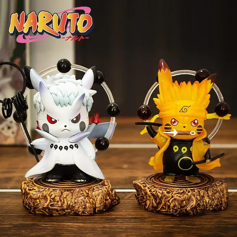 Figurines d'anime Pikachu - Naruto Ninja Obito Madara Kakashi Sasuke et autres - de nombreux motifs