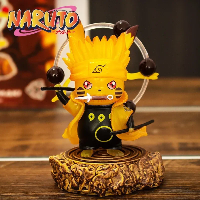 Figurines d'anime Pikachu - Naruto Ninja Obito Madara Kakashi Sasuke et autres - de nombreux motifs