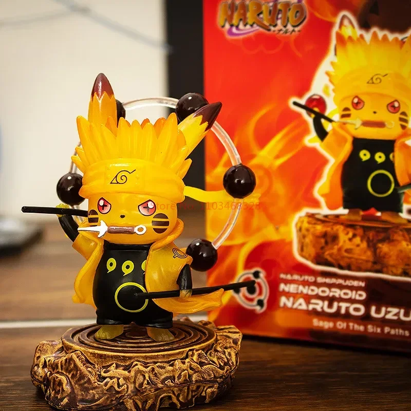 Figurines d'anime Pikachu - Naruto Ninja Obito Madara Kakashi Sasuke et autres - de nombreux motifs