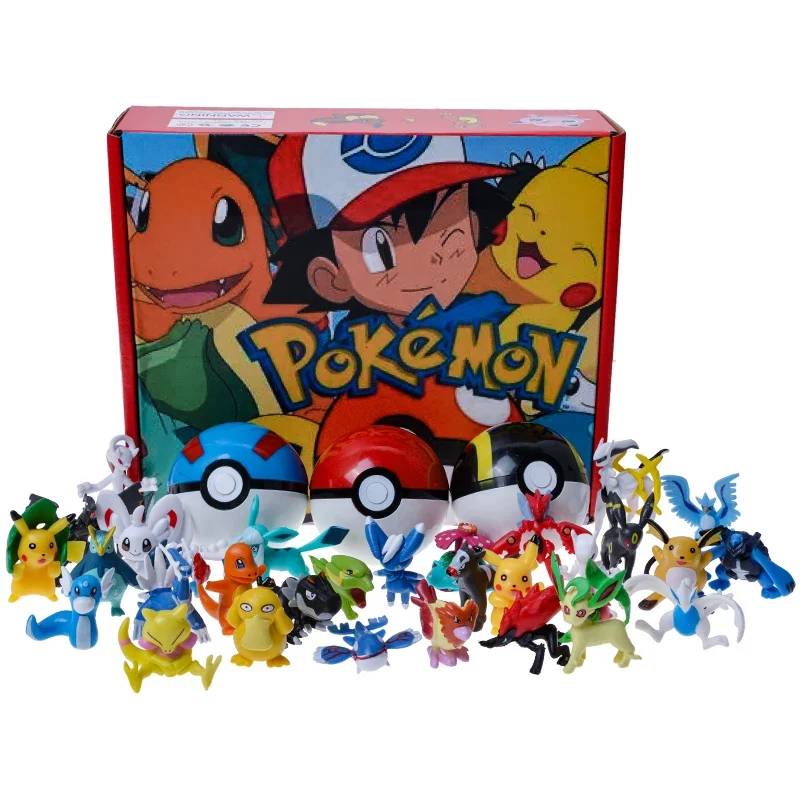 Coffret cadeau Pokémon 36 figurines et 3 Pokeballs