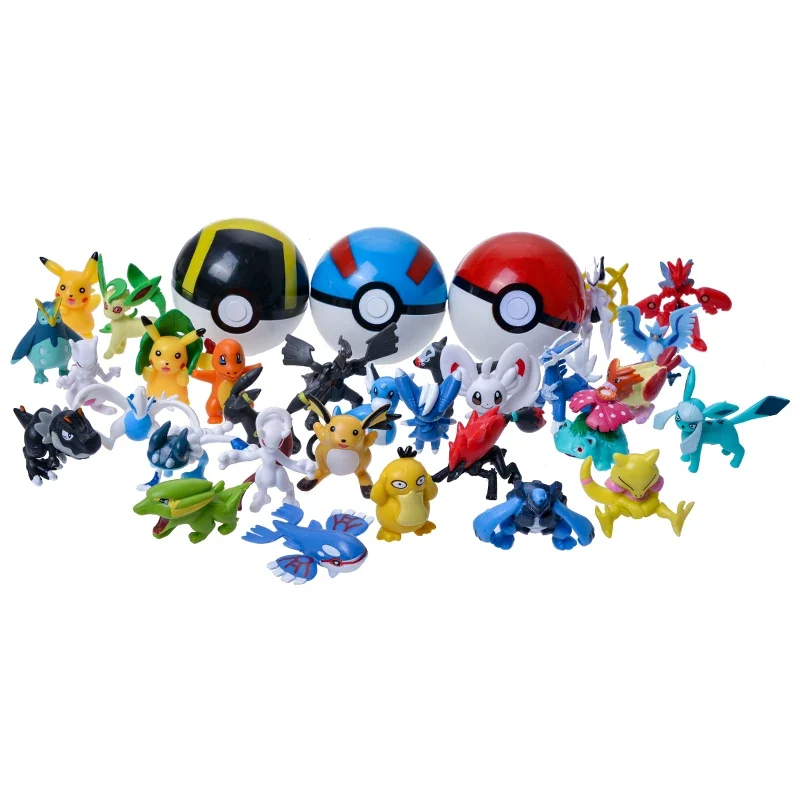 Coffret cadeau Pokémon 36 figurines et 3 Pokeballs