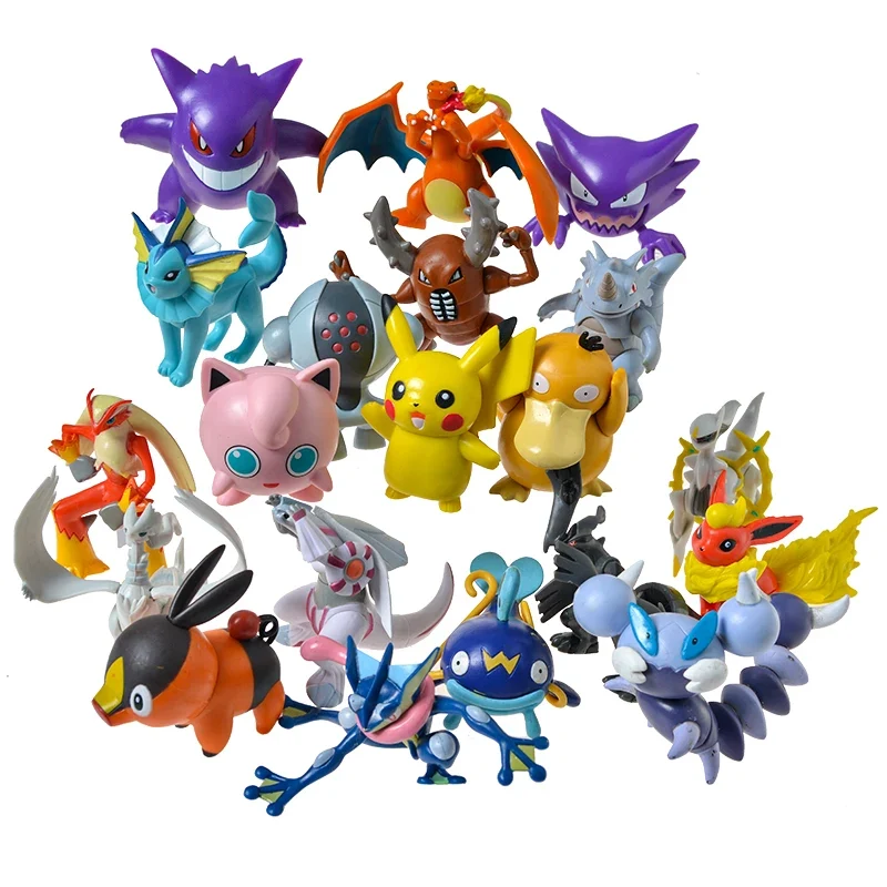 20 pièces de grandes figurines Pokémon (environ 8 à 10 cm).