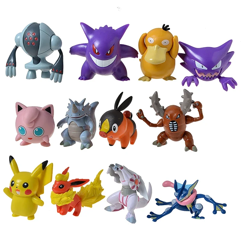 20 pièces de grandes figurines Pokémon (environ 8 à 10 cm).
