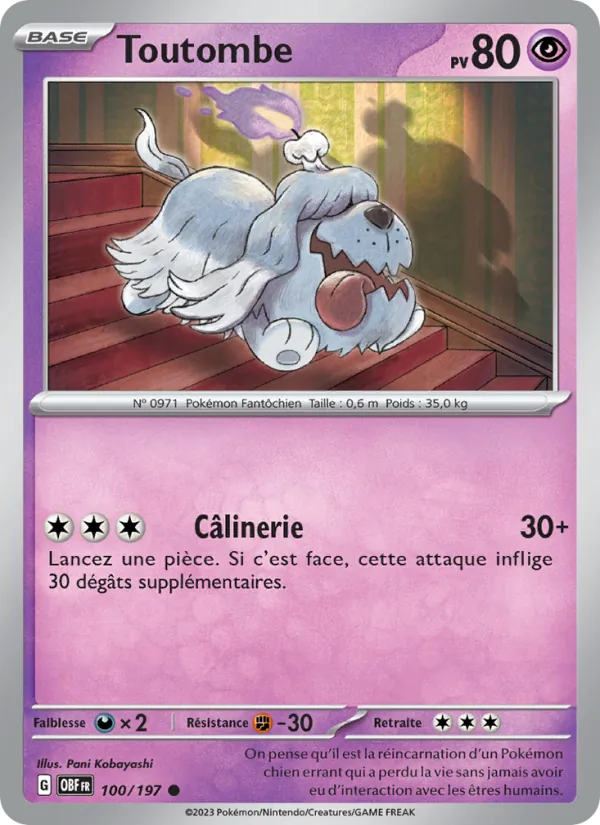 Toutombe 100/197 — EV03 – Flammes Obsidiennes — Carte Pokémon française
