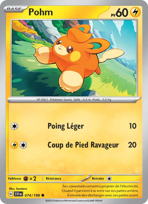 Pohm 74/198 — EV01 – Écarlate et Violet — Carte Pokémon française
