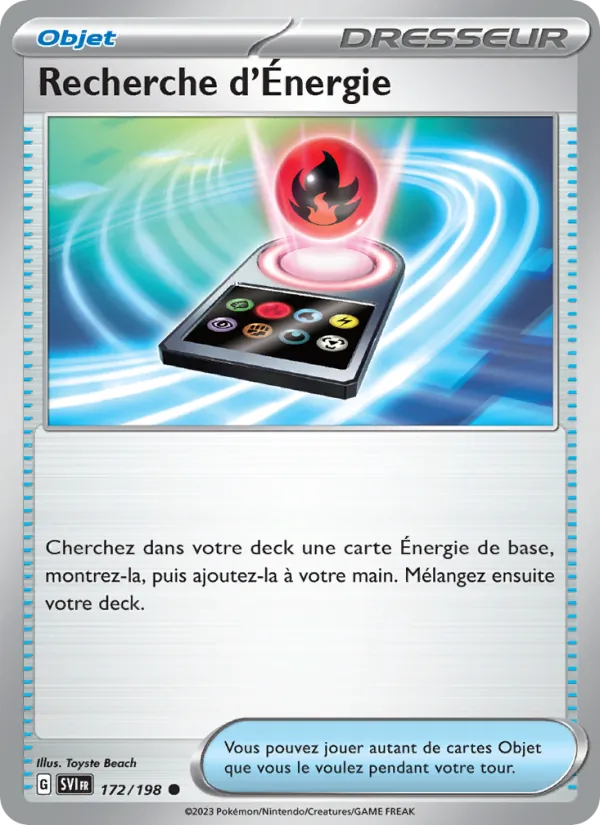 Recherche d'Énergie 172/198 — EV01 – Écarlate et Violet — Carte Pokémon française