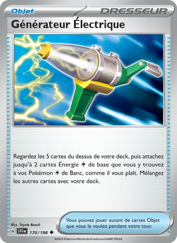 Générateur Électrique 170/198 — EV01 – Écarlate et Violet — Carte Pokémon française