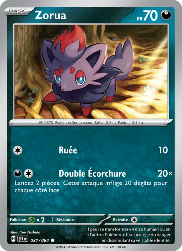 Zorua 31/64 — EV06.5 – Fable Nébuleuse — Carte Pokémon française