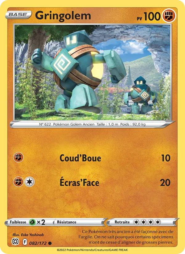 Gringolem 82/172 — EB09 - Stars Etincelantes — Carte Pokémon française