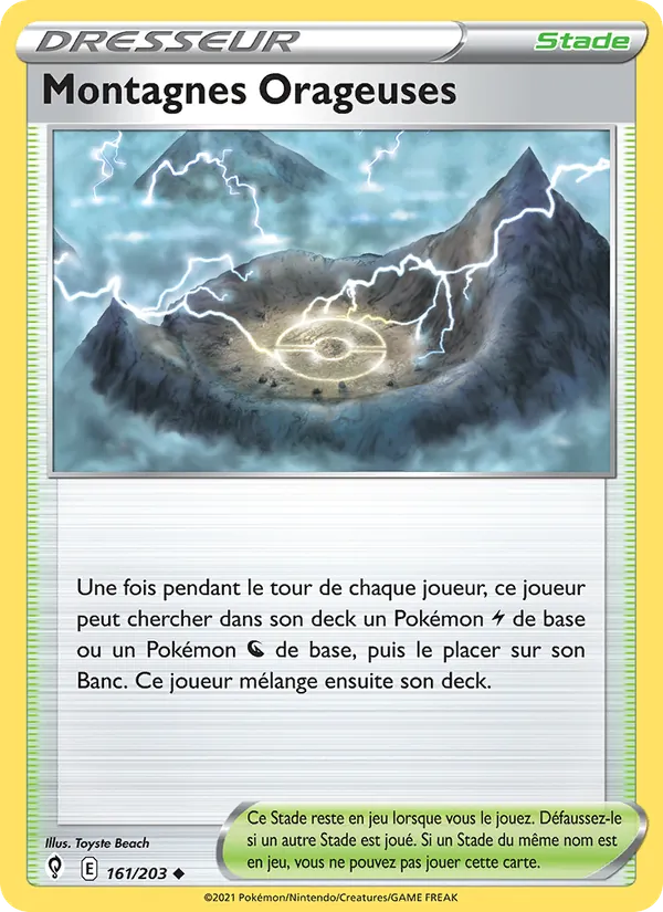 Montagnes Orageuses 161/203 — EB07 - Evolution Céleste — Carte Pokémon française