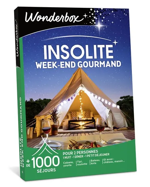 Coffret cadeau Wonderbox Insolite Week-end gourmand Edition 2025
