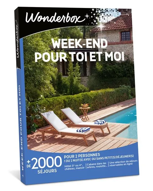 Coffret cadeau Wonderbox Week-end pour toi et moi Edition 2025