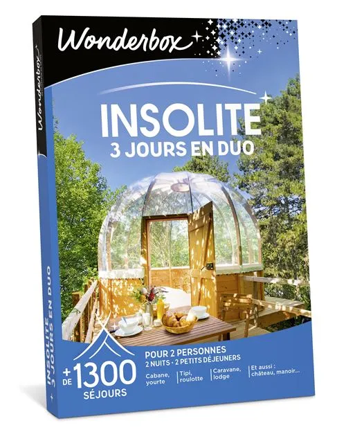 Coffret cadeau Wonderbox Insolite 3 jours en duo Edition 2025
