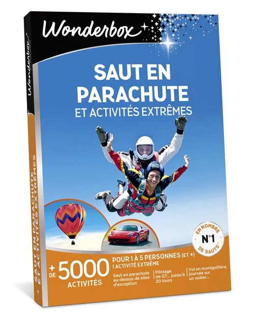 Coffret cadeau Wonderbox Saut en parachute et activités extrêmes Edition 2025