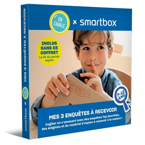 Coffret cadeau SmartBox En cavale Mes 3 enquêtes à recevoir 7-12 ans