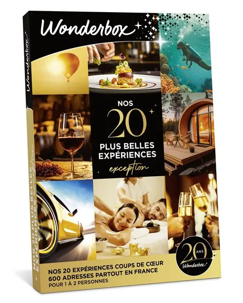 Coffret cadeau Wonderbox Nos plus belles expériences Exception pour 1 à 2 personnes