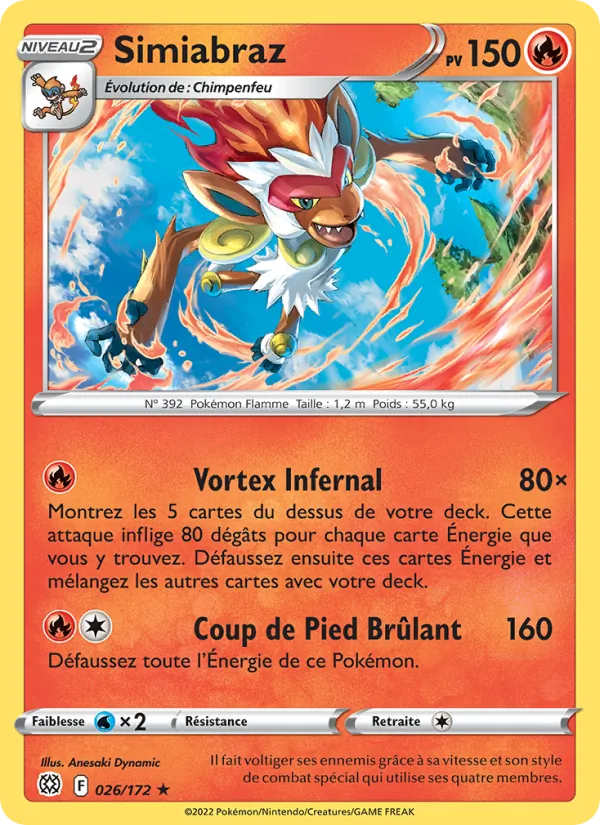 Simiabraz 26/172 — EB09 - Stars Etincelantes — Carte Pokémon française