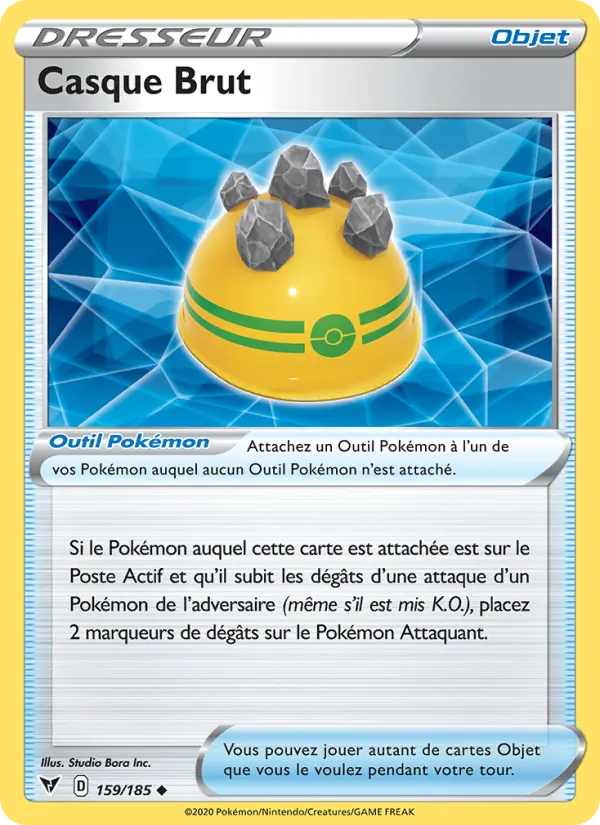 Casque Brut 159/185 — EB04 — Voltage Éclatant — Carte Pokémon française