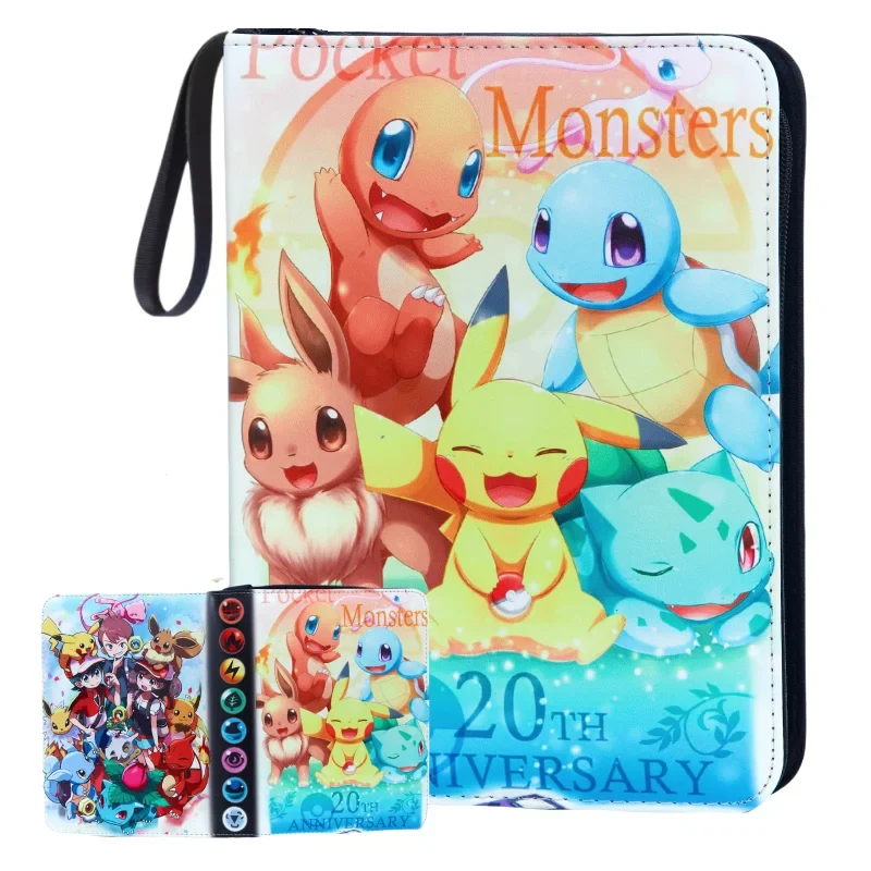 Album robuste avec de nombreux motifs pour 400 cartes Pokémon.