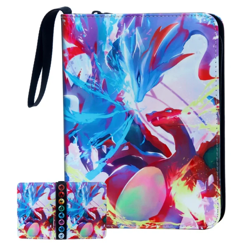 Album robuste avec de nombreux motifs pour 400 cartes Pokémon.