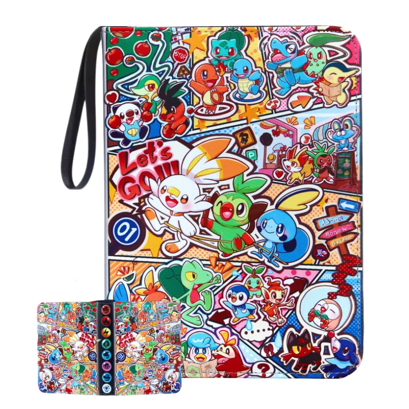 Album robuste avec de nombreux motifs pour 400 cartes Pokémon.