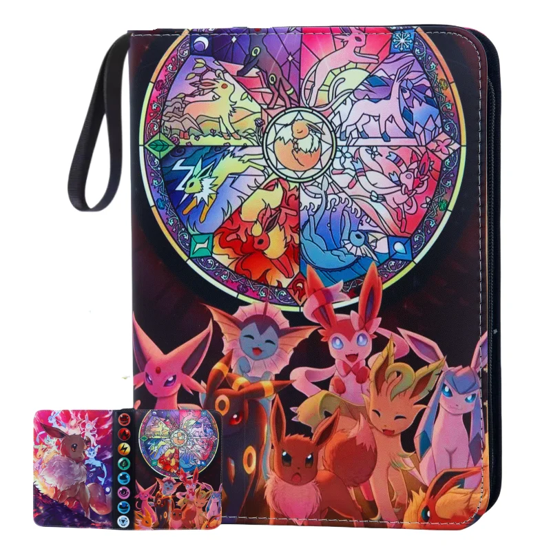 Album robuste avec de nombreux motifs pour 400 cartes Pokémon.